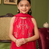 Embroidered Kameez Gharara & Dupatta (GSK-598)