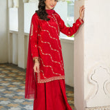 Emb Short Shirt/Flared Lehnga/Dupatta (GPW2-17)