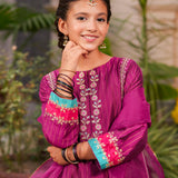 Embellished Kameez , Trousers & Dupatta (GPW-1116)