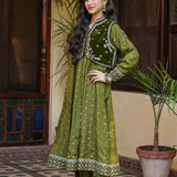 Embellished Jacket With Flared Kameez & Trousers (GPW-1198)