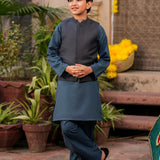 Kurta, Waistcoat & Trousers (FBSKW-889)