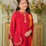 Embellished Kameez & Sharara, Pouch With Dupatta (GPW-1166)