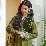 Embellished Jacket With Flared Kameez & Trousers (GPW-1198)
