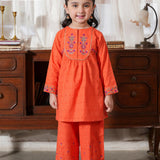 Embroidered Rangeen Kurti With Trousers (RGKSM-03)