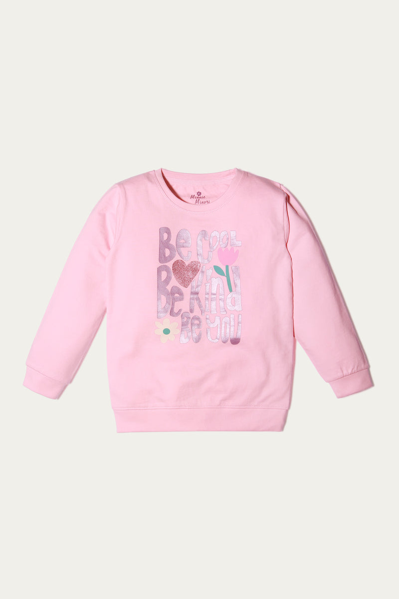 Graphic T-Shirt - Soft Terry | Light Pink - Best Kids Clothing Brands In Pakistan Online|Minnie Minors