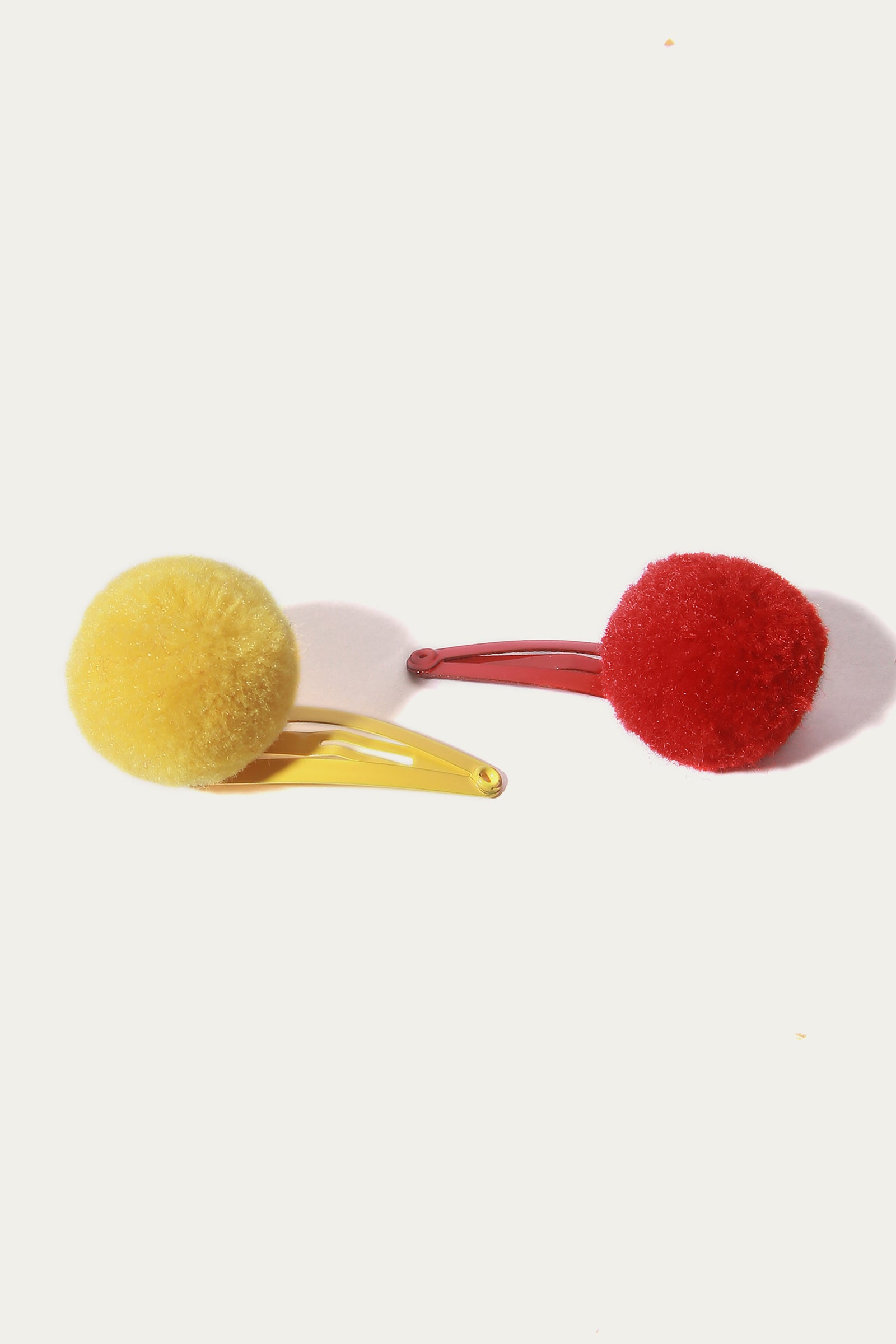 Hair Clips - Soft Steel Pin + Wool Pom Pom | Multi - Best Kids Clothing Brands In Pakistan Online|Minnie Minors