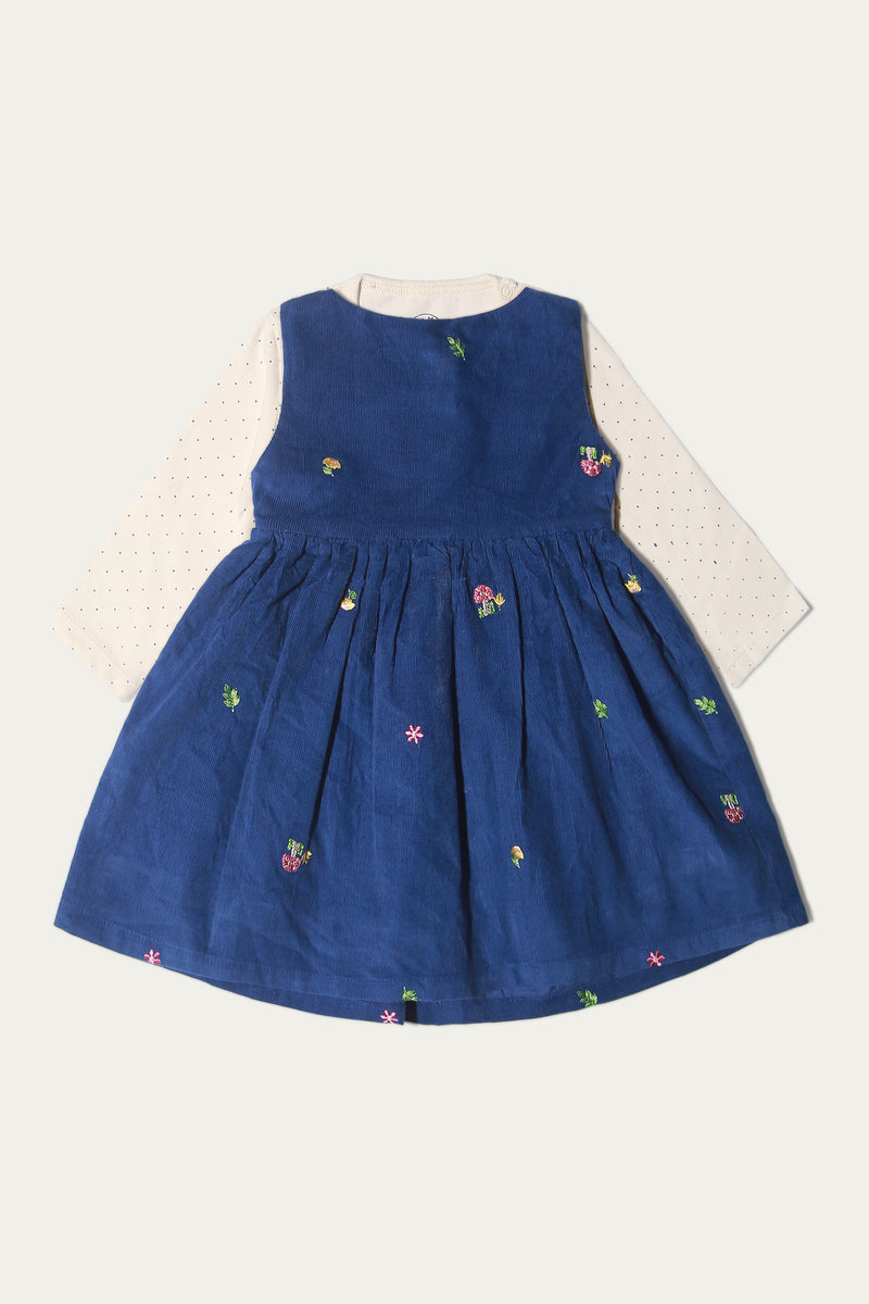 Embroidered Casual Frock & T-Shirt (IF-399)