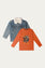 T-SHIRT AND BUTTON THROUGH JACKET WITH SHERPA COLLAR (BJT-041)