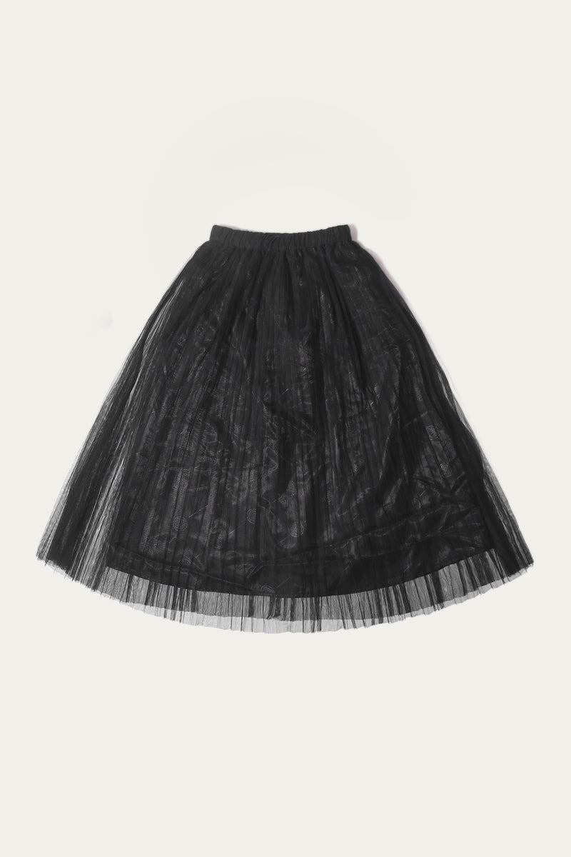 Long Skirt - Soft Krush Net | Black - Best Kids Clothing Brands In Pakistan Online|Minnie Minors