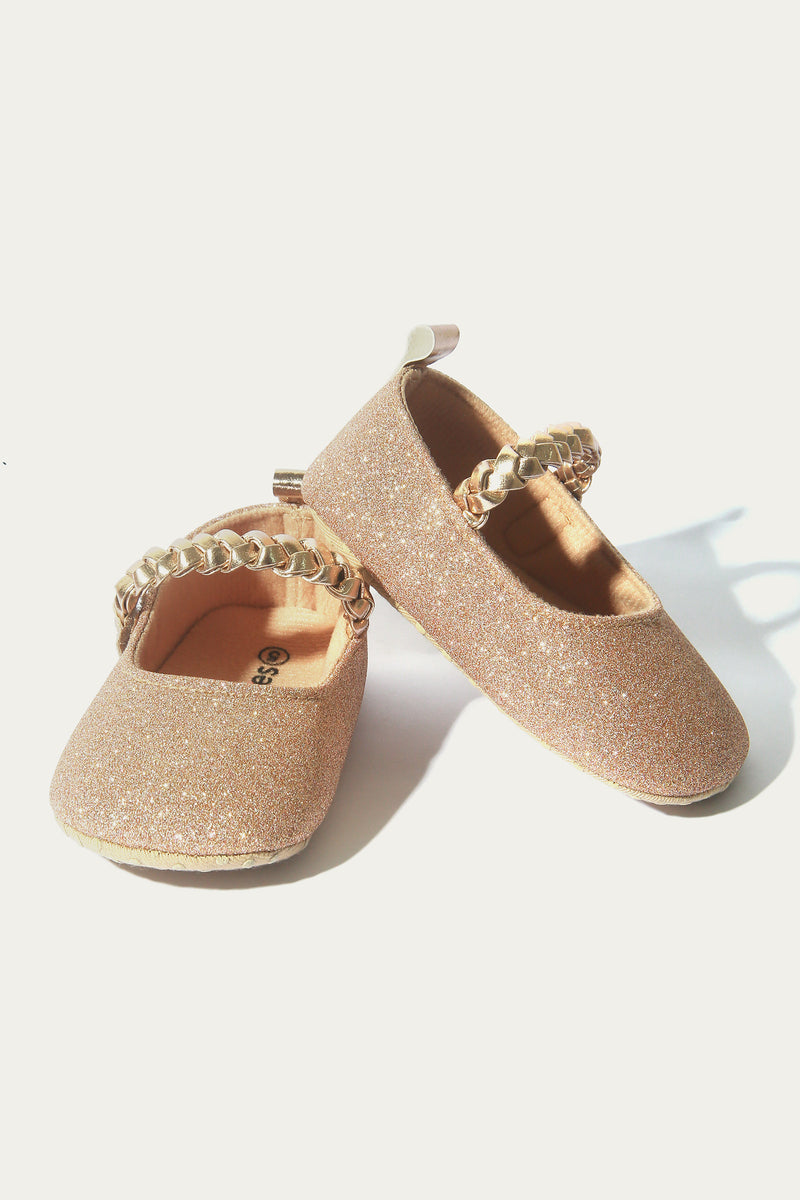 Marry Jane Shoes - Soft Mix | Gold - Best Kids Clothing Brands In Pakistan Online|Minnie Minors