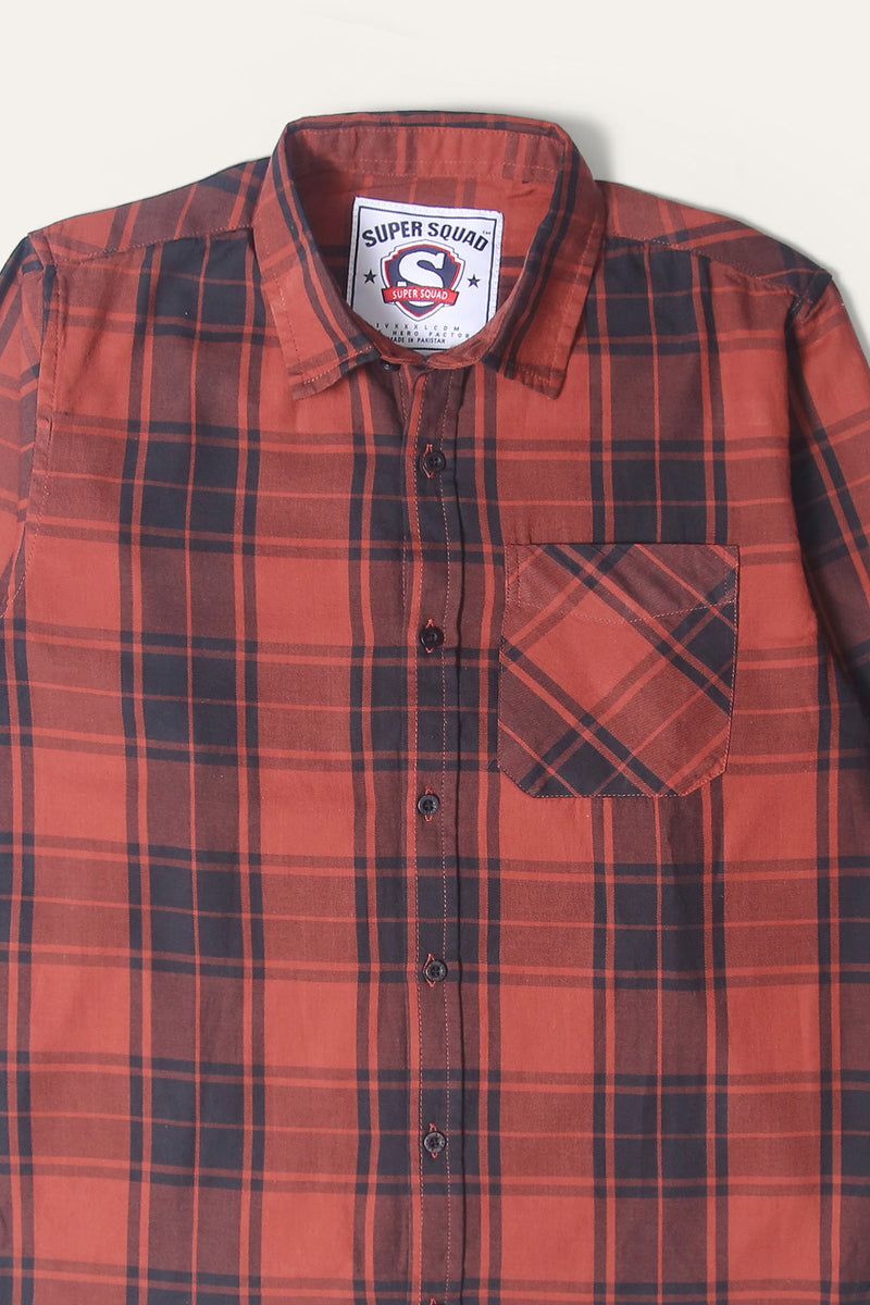 WOVEN CHECK SHIRT (SSBWS-389R)