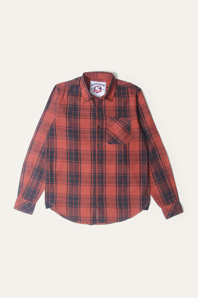 WOVEN CHECK SHIRT (SSBWS-389R)