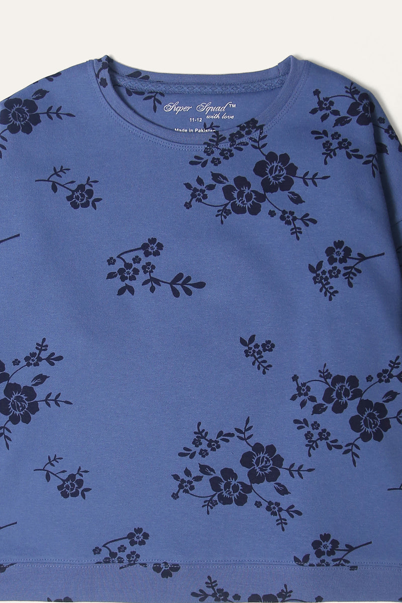 ROTARY PRINT BAGGY CREW NECK T-SHIRT (SSGK-592R)