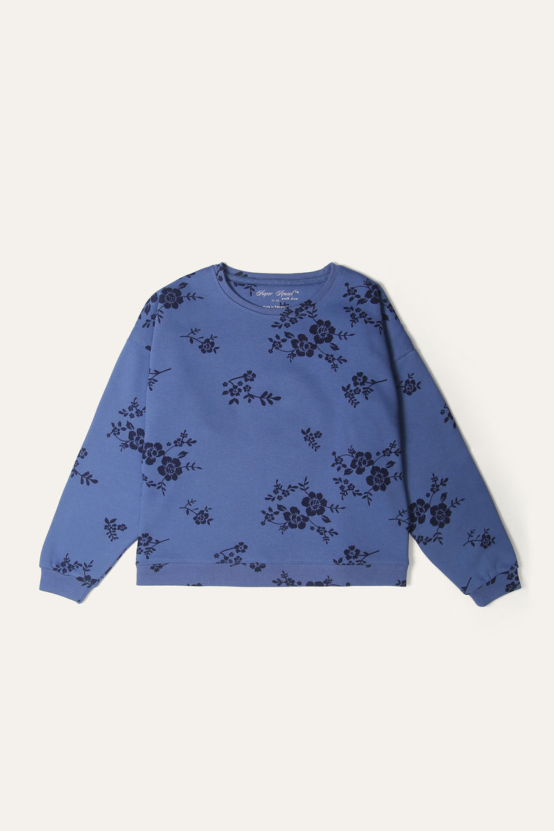 ROTARY PRINT BAGGY CREW NECK T-SHIRT (SSGK-592R)