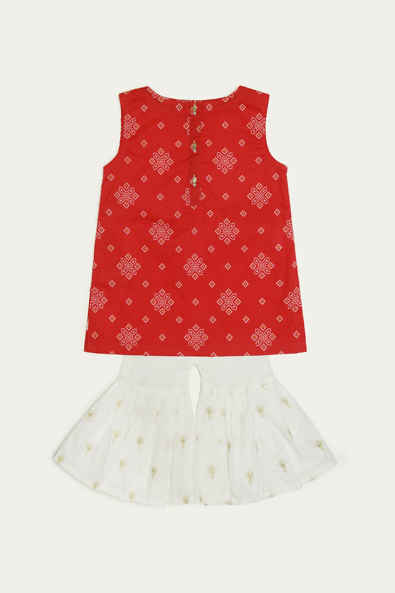 Digital Printed Kameez with Embroidered Gharara (ISK-205)