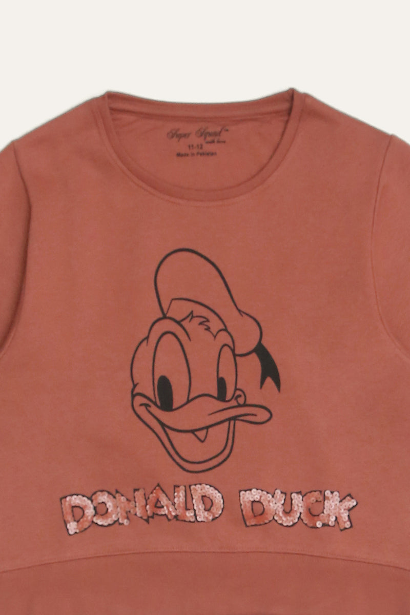 CROPPED GRAPHIC CREW NECK T-SHIRT (SSGK-593R)