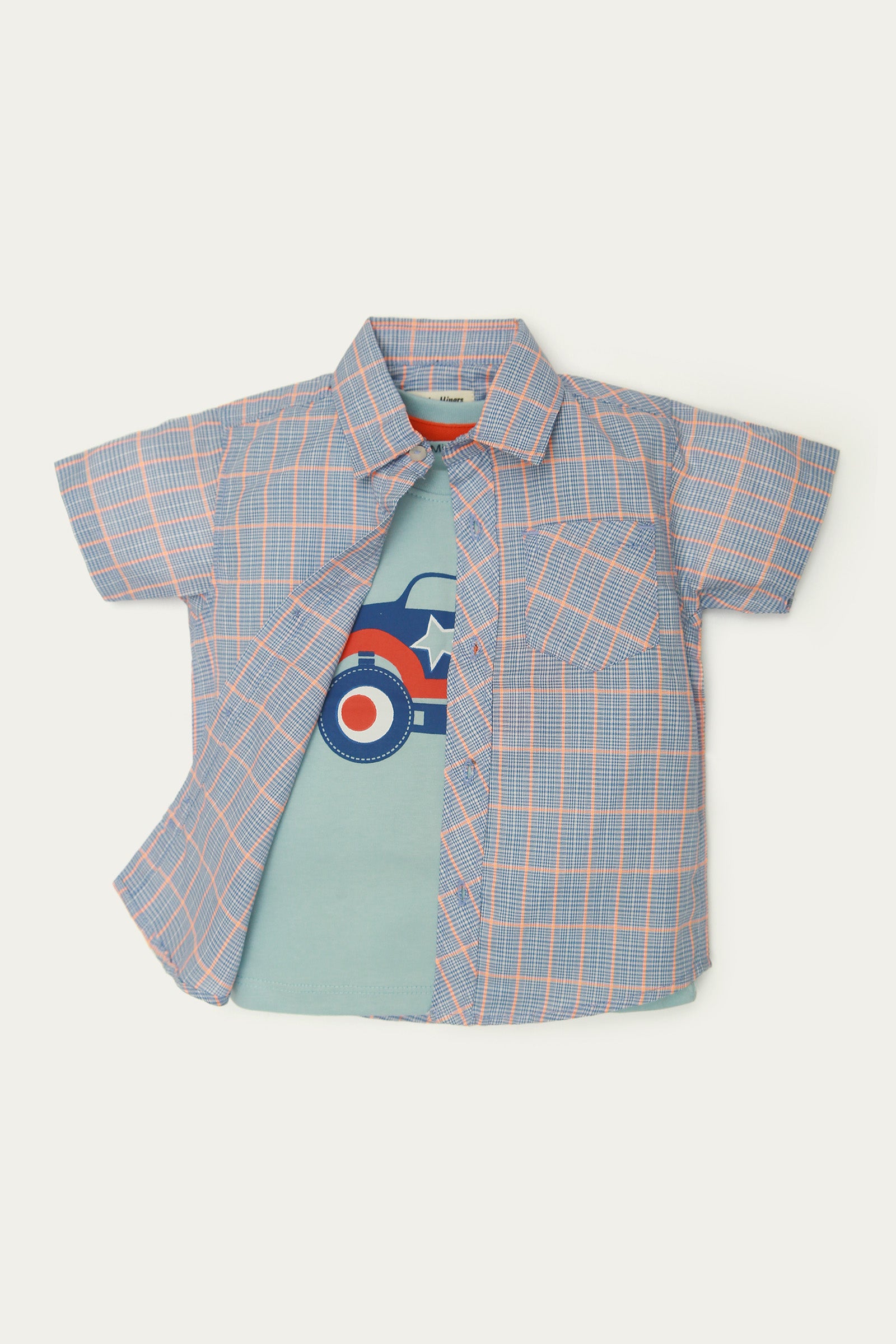 Graphic T-Shirt with Shorts and Shirt (IDTSS-032)