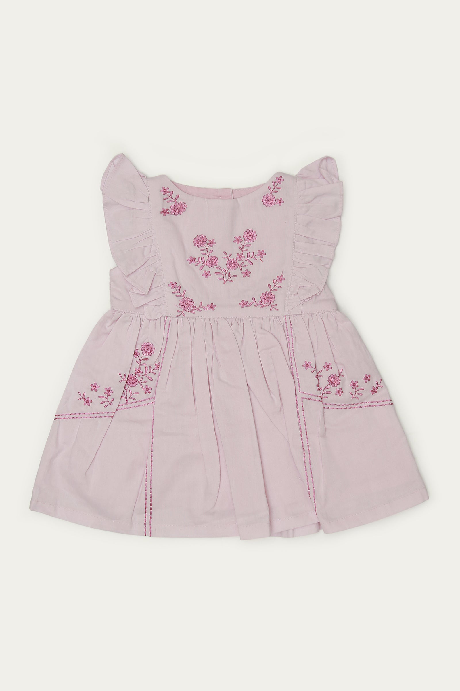 Embroidered Frock with Diaper Cover (IF-387)