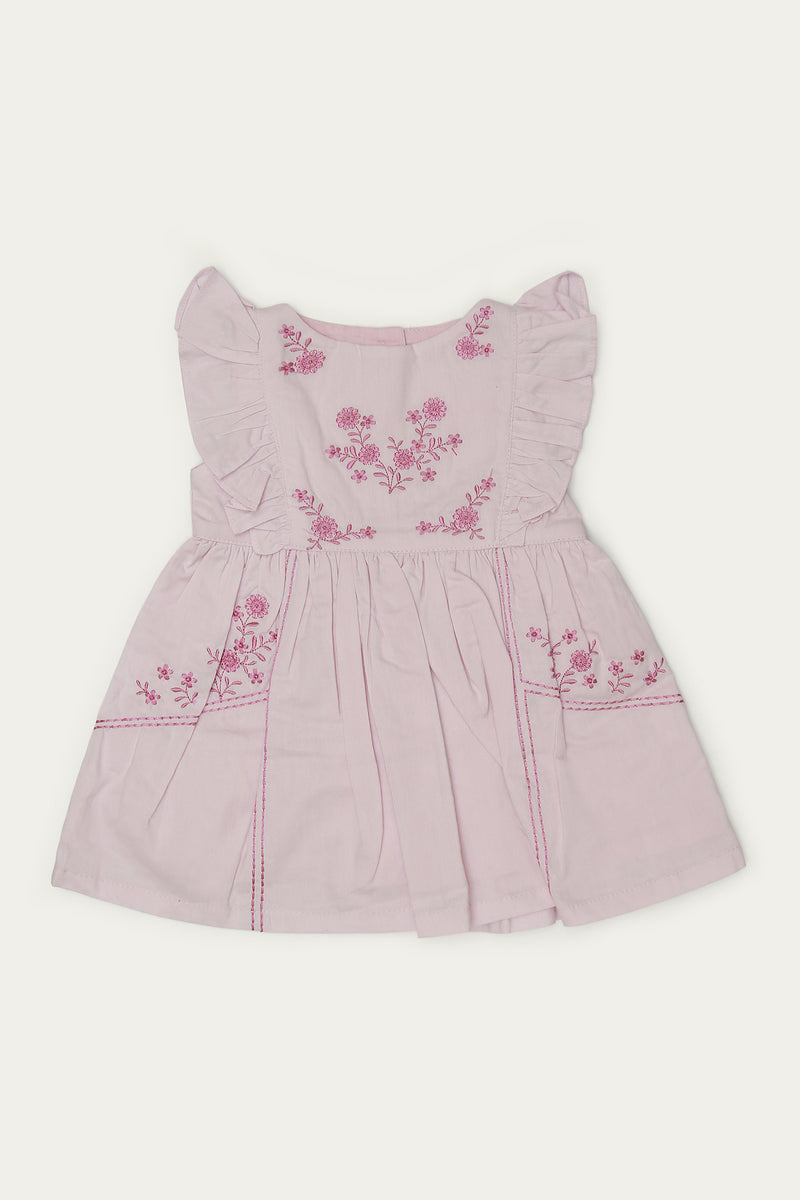 Embroidered Frock with Diaper Cover (IF-387)