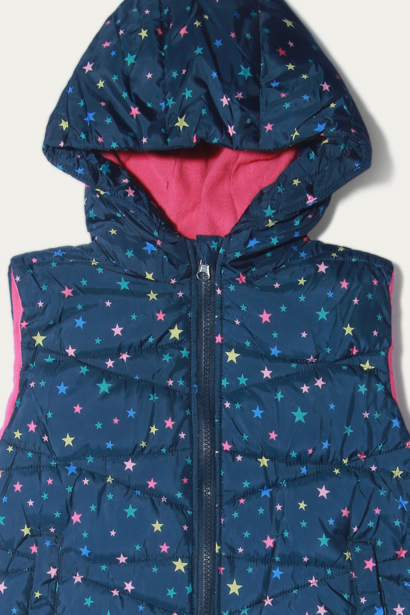 Sleeveless Printed Jacket with Hood (GJC-12)
