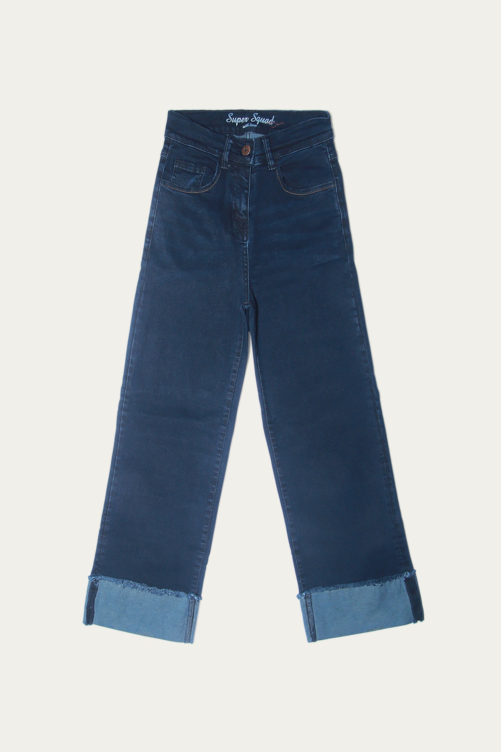 HIGH WAISTED PANTS WITH TURNOVER HEM (SSGD-134)