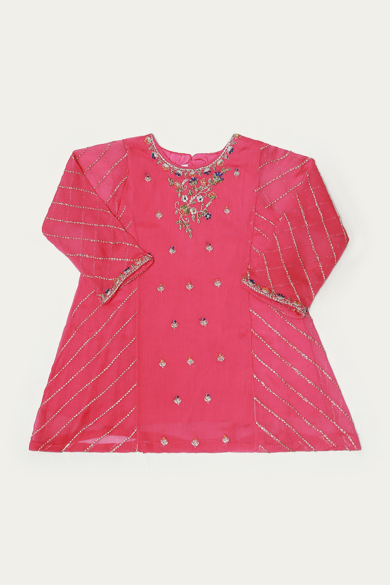 Embellished Kameez with Trousers & Dupatta (ISK-200)