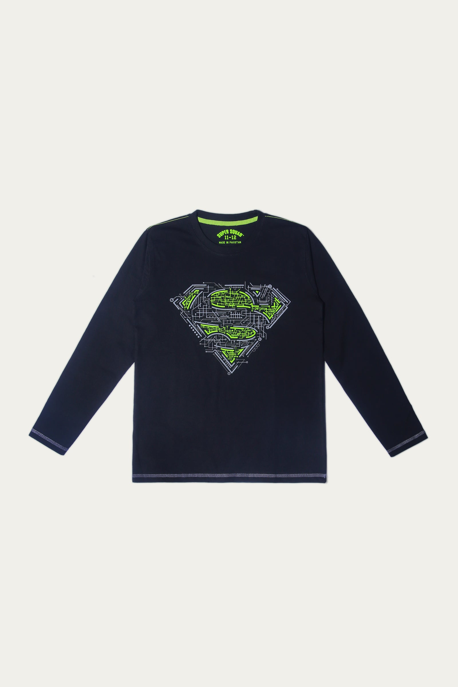LONG SLEEVE GRAPHIC CREW NECK T-SHIRT (SSBK-1485)