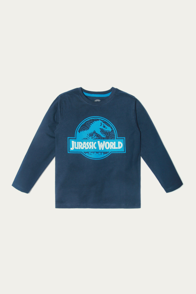 Long Sleeve Graphic T-Shirt - Soft Jersey | Navy - Best Kids Clothing Brands In Pakistan Online|Minnie Minors
