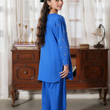 Embroidered Rangeen Kurti With Shalwar (RGKS-33)