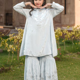 Embellished Kameez & Gharara With Dupatta (GPW-1143)