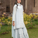 Embellished Kameez & Gharara With Dupatta (GPW-1143)
