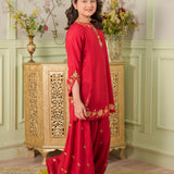 Embellished Kameez & Sharara, Pouch With Dupatta (GPW-1166)