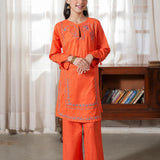 Embroidered Kurti With Trousers (RGKS-28)
