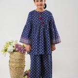 Printed Frock With Loose Trousers (DGKSB-94)
