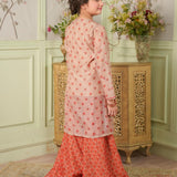 Embroidered Gown, Inner Shirt With Sharara (DGFS-57)