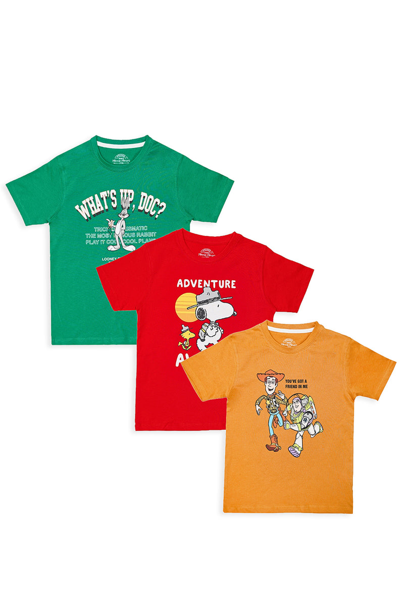 Graphic T-Shirts (Pack Of 3) (BKTPJ-026)