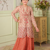 Embroidered Gown, Inner Shirt With Sharara (DGFS-57)