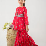 Printed Gharara With Shirt and Embellished Waistcoat (DGFS-37)