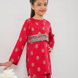 Printed Gharara With Shirt and Embellished Waistcoat (DGFS-37)