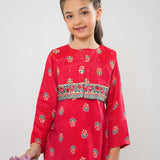 Printed Gharara With Shirt and Embellished Waistcoat (DGFS-37)