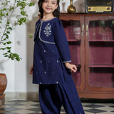 Embroidered Kameez , Waist Coat And Shalwar (GSKM-10)