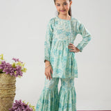 Printed Gharara With Emb Shirt (DGFS-35)