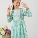 Printed Gharara With Emb Shirt (DGFS-35)