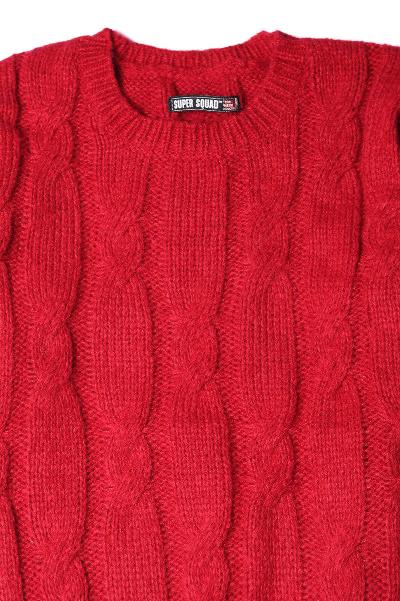CABLED CREW NECK SWEATER (SSBSTR-108R)