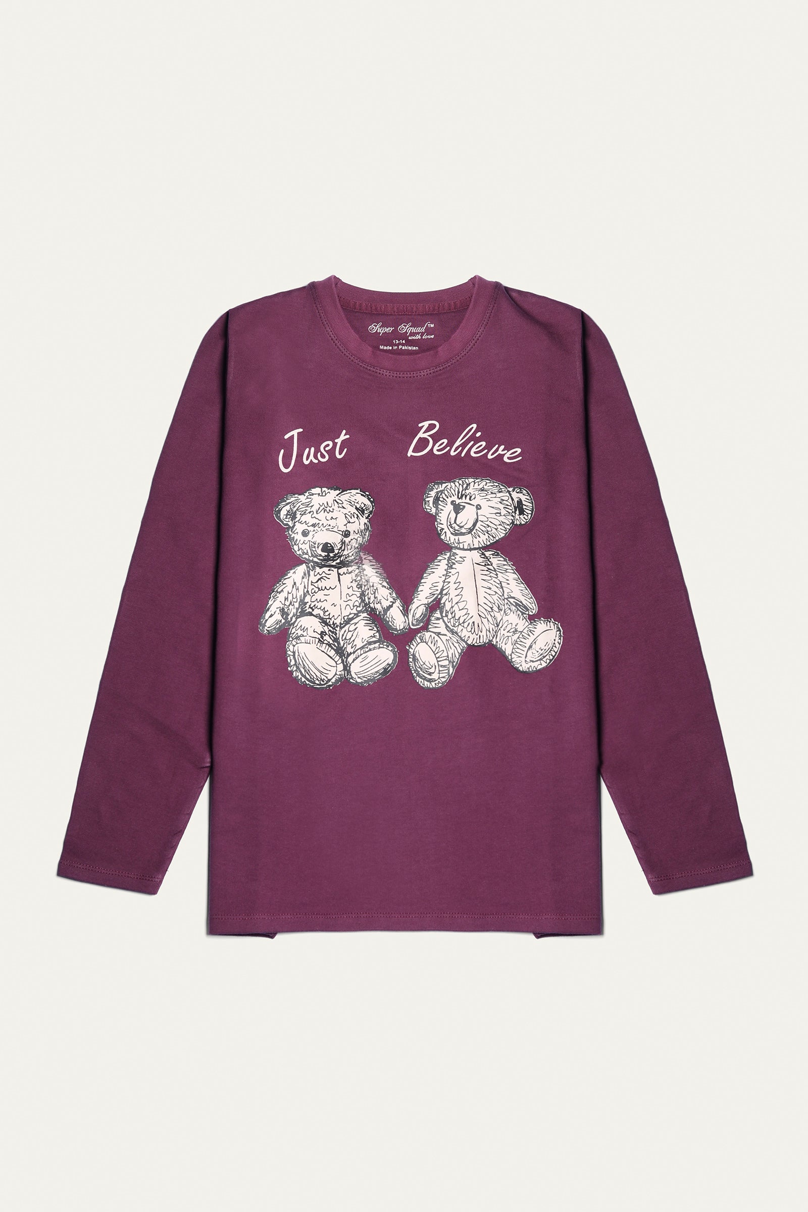 GRAPHIC CREWNECK T-SHIRT WITH CHECK PRINT PAJAMAS (SSGNW-73R)