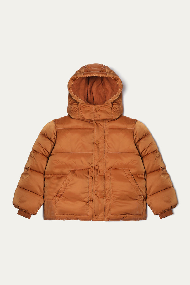 Long Sleeve Jacket With Hood - Soft Polyester | Rust - Best Kids Clothing Brands In Pakistan Online|Minnie Minors