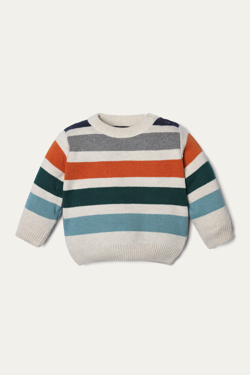 Crew Neck Sweater - Soft Cotton | Multi - Best Kids Clothing Brands In Pakistan Online|Minnie Minors