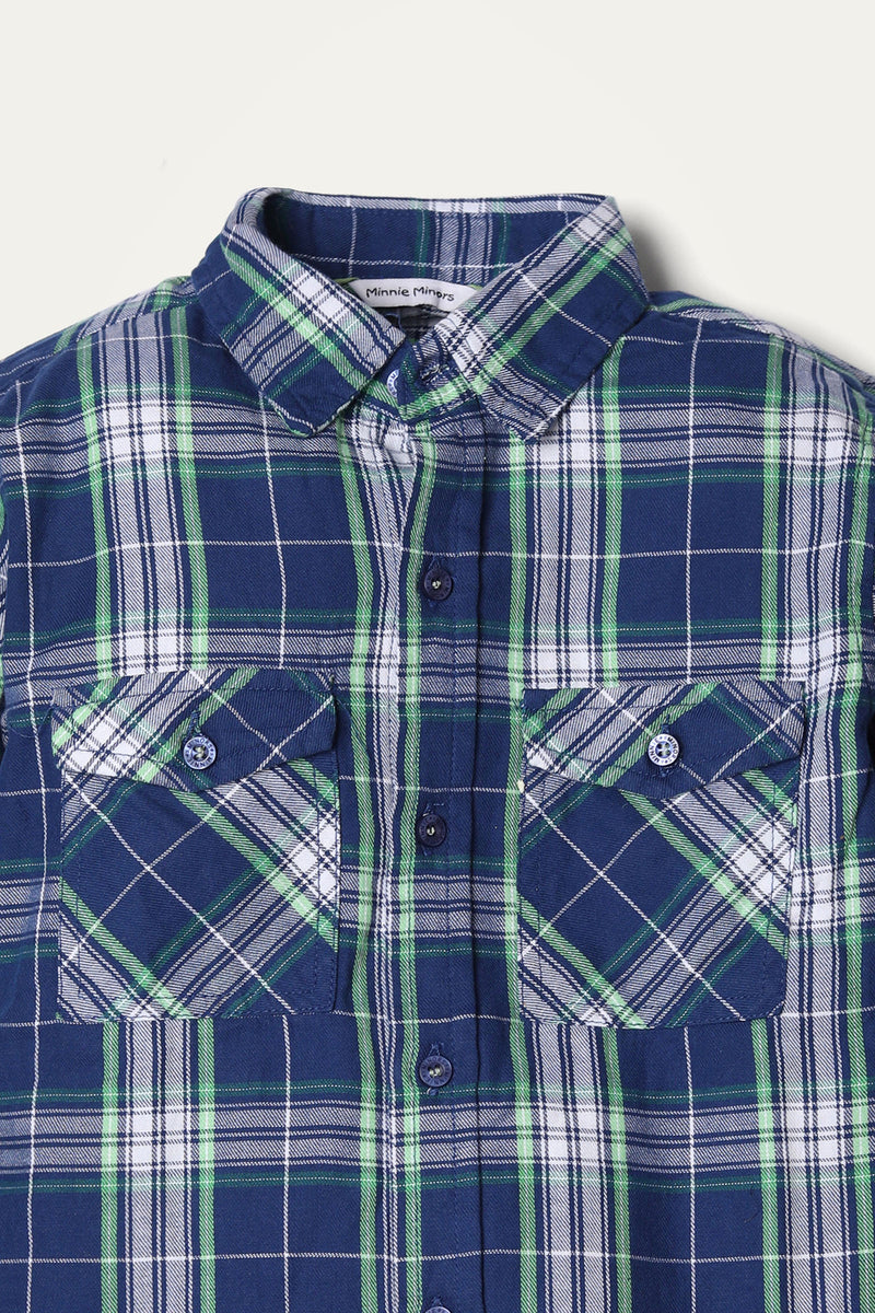 CHECKERED SHIRT WITH FLAP POCKETS (WBS-961)