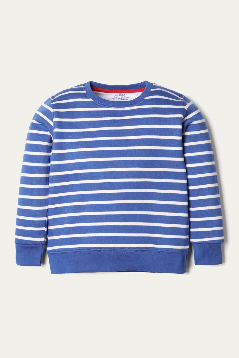 Sweatshirt - Soft Fleece Lsf | Blue â &Amp; White - Best Kids Clothing Brands In Pakistan Online|Minnie Minors