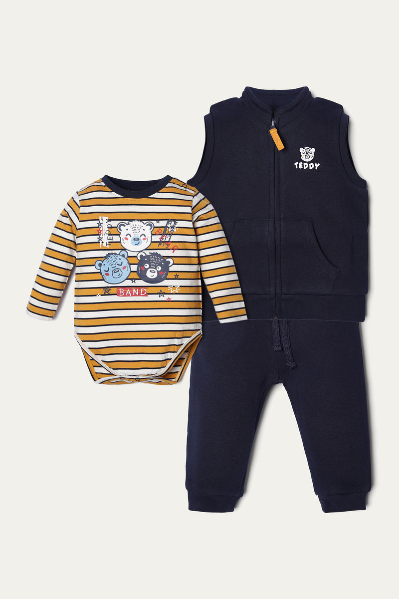Jacket, Bodysuit & Pajamas (Pack of 3) (IBVP-059)